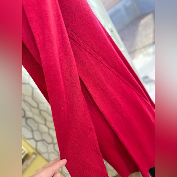 Alfani Red Viscose Wool Blend Swing Crew Neck Sweater w/ Removable Scarf - Picture 16 of 17